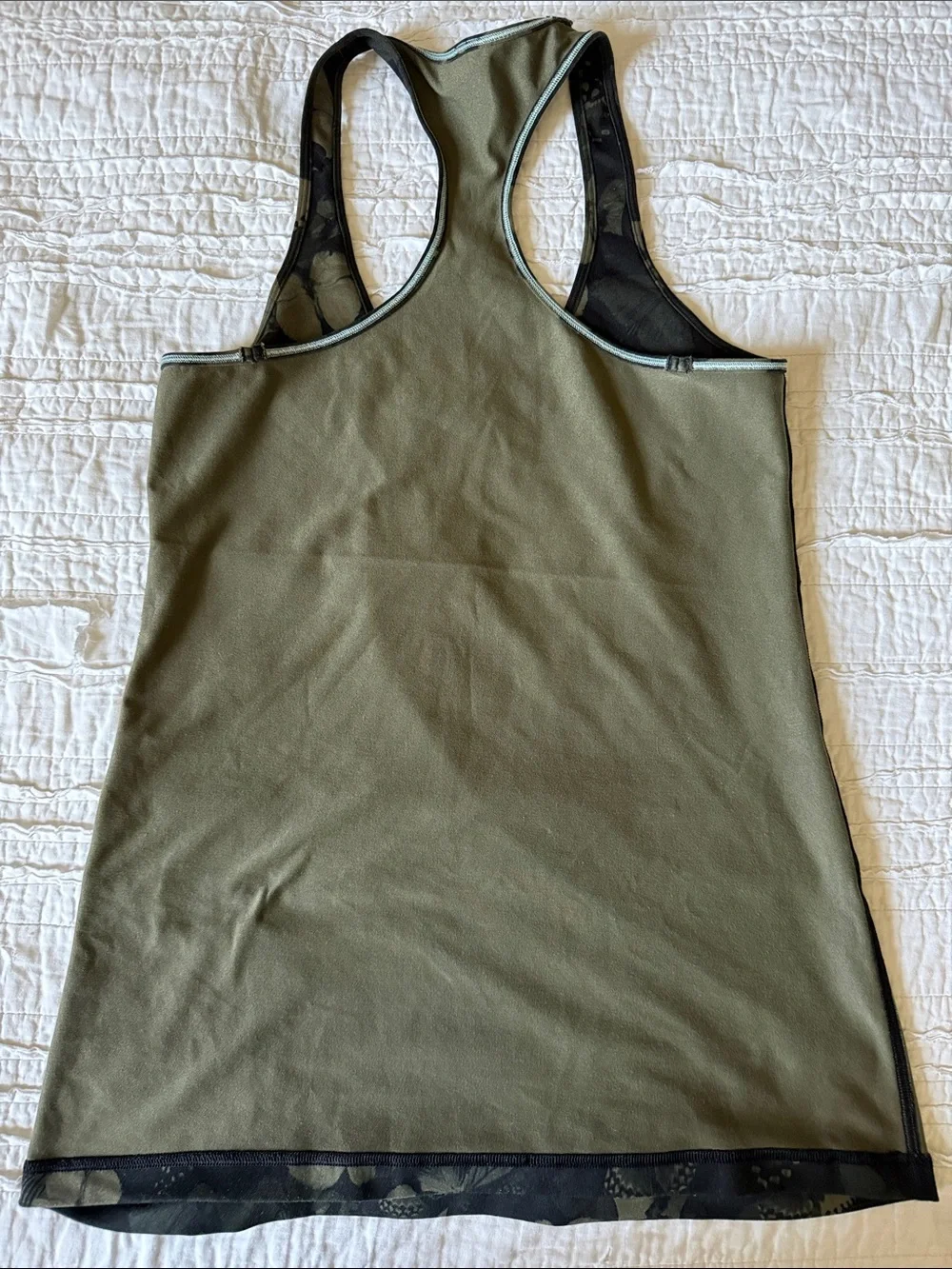 lululemon athletica Women's Black & Olive Butterfly Racerback Tank